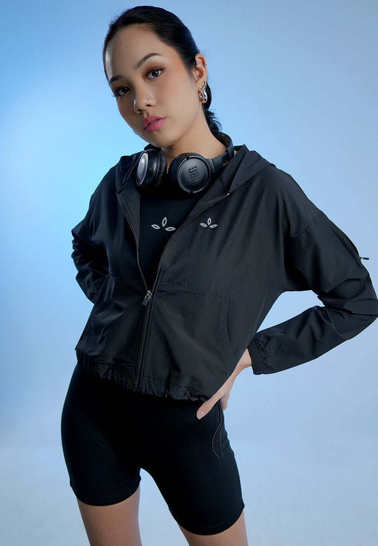 Holy Woman Atasan Wanita Hoodie Cropped Jacket