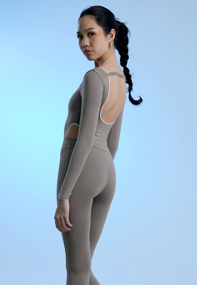 Holy Woman Full Body Backless Long Slevee Jumpsuit
