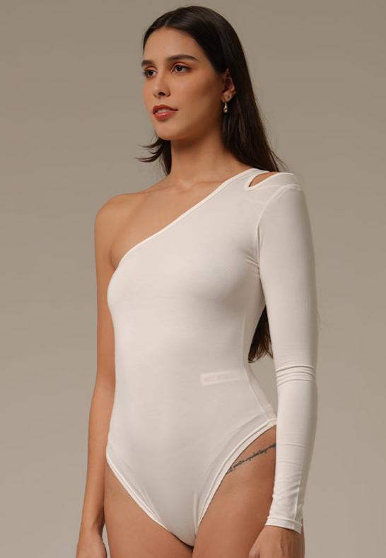 Holy Woman Bodysuit Satu Bahu Cut Out One Shoulder Bodysuit