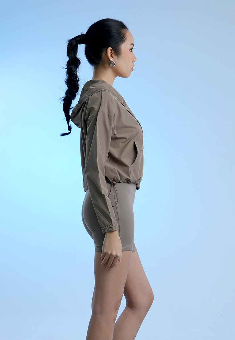 Holy Woman Atasan Wanita Hoodie Cropped Jacket