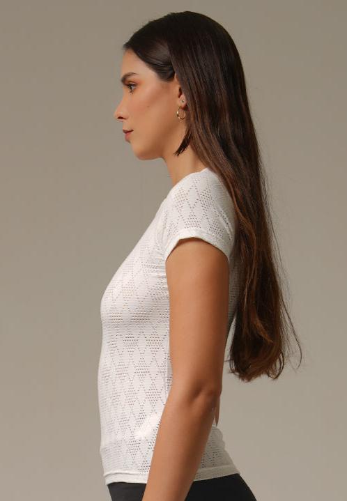 Holy Woman Atasan Rajut Lengan Pendek Basic Knit Short Sleeve