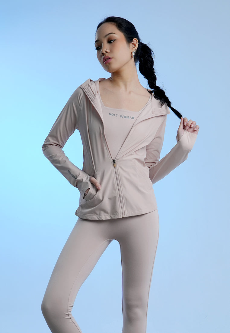 Holw Woman Atasan Wanita Hoodie Zip Up Jacket