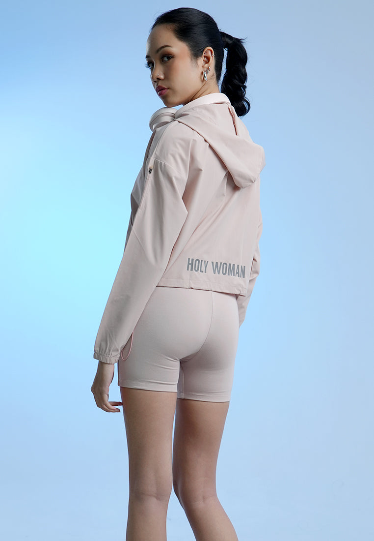 Holy Woman Atasan Wanita Hoodie Cropped Jacket