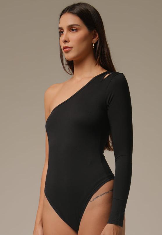 Holy Woman Bodysuit Satu Bahu Cut Out One Shoulder Bodysuit