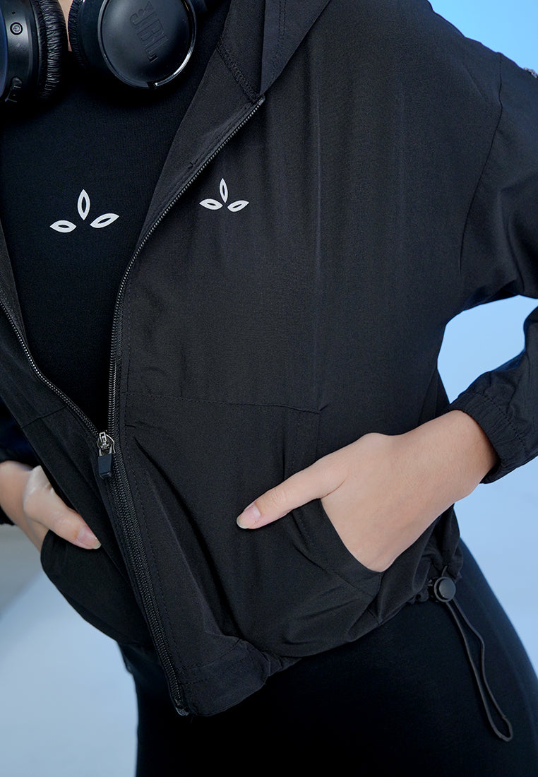 Holy Woman Atasan Wanita Hoodie Cropped Jacket