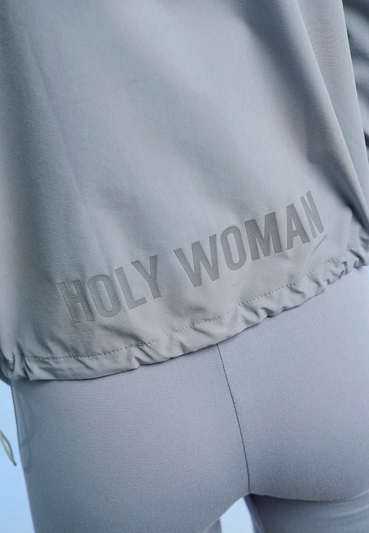 Holy Woman Atasan Wanita Hoodie Cropped Jacket