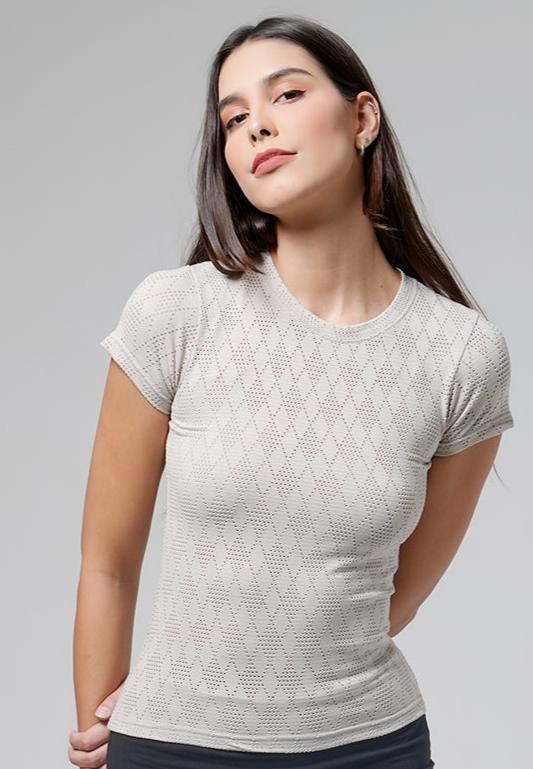 Holy Woman Atasan Rajut Lengan Pendek Basic Knit Short Sleeve