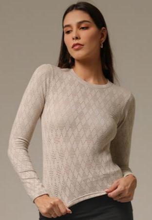Holy Woman Atasan Rajut Lengan Panjang Basic Long Sleeve