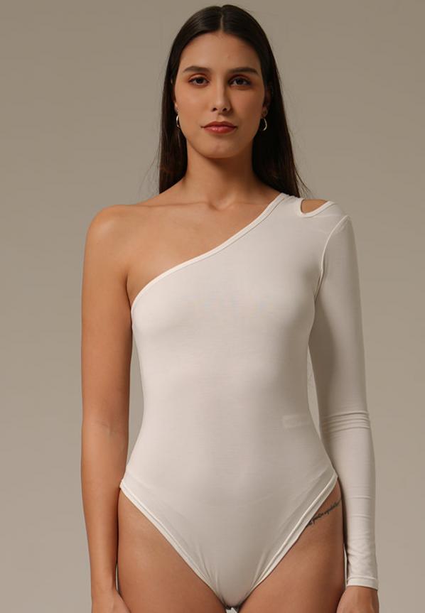 Holy Woman Bodysuit Satu Bahu Cut Out One Shoulder Bodysuit