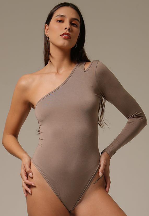 Holy Woman Bodysuit Satu Bahu Cut Out One Shoulder Bodysuit