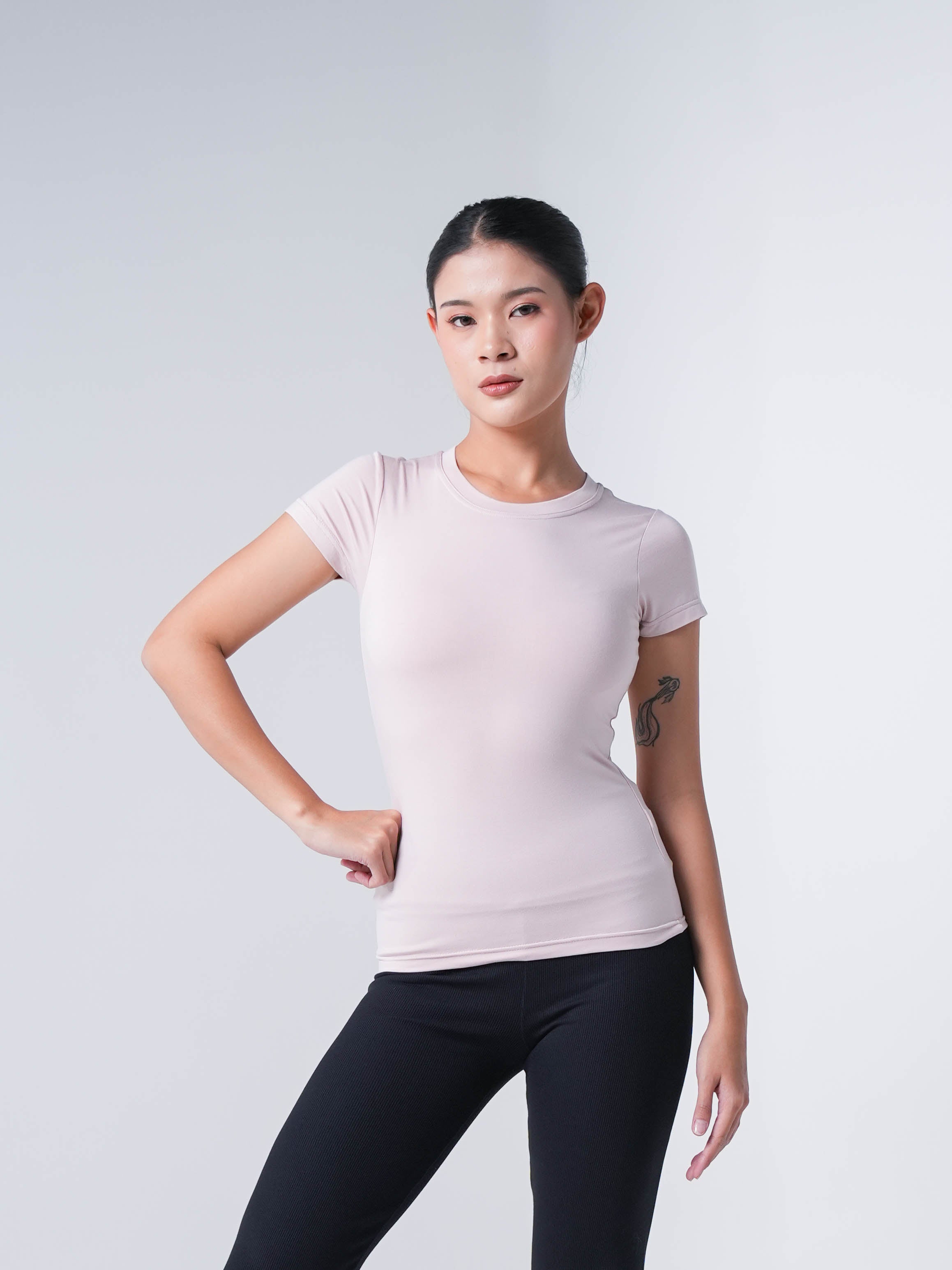 Holy Woman Atasan Kaos Olahraga Lengan Pendek Wanita Basic Short Sleeve T-Shirt